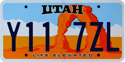 UT license plate Y117ZL