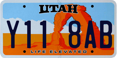 UT license plate Y118AB