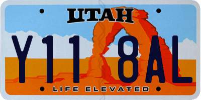 UT license plate Y118AL