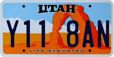 UT license plate Y118AN
