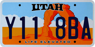 UT license plate Y118BA