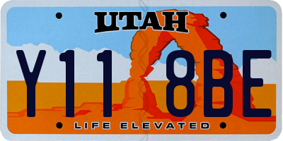 UT license plate Y118BE