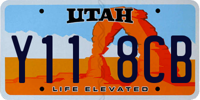 UT license plate Y118CB