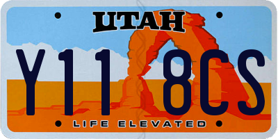 UT license plate Y118CS