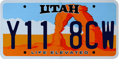 UT license plate Y118CW