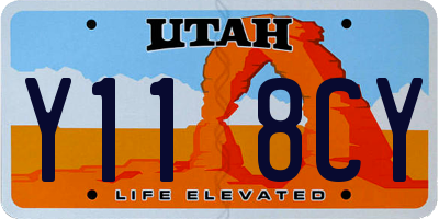 UT license plate Y118CY