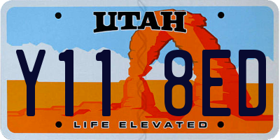 UT license plate Y118ED