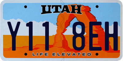 UT license plate Y118EH