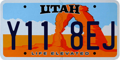 UT license plate Y118EJ