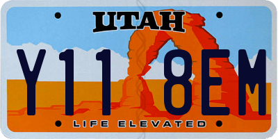 UT license plate Y118EM
