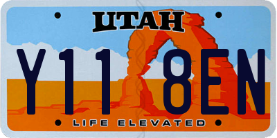 UT license plate Y118EN