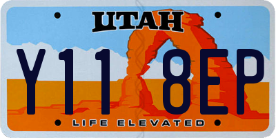 UT license plate Y118EP