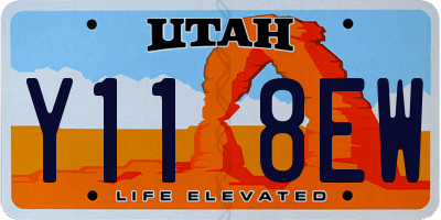 UT license plate Y118EW