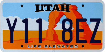 UT license plate Y118EZ