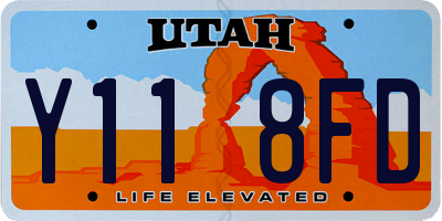 UT license plate Y118FD