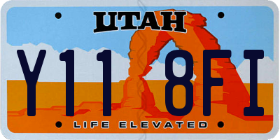 UT license plate Y118FI