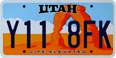 UT license plate Y118FK