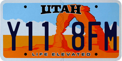 UT license plate Y118FM