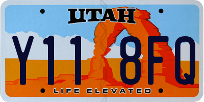 UT license plate Y118FQ
