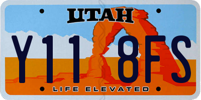 UT license plate Y118FS