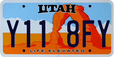 UT license plate Y118FY