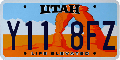 UT license plate Y118FZ