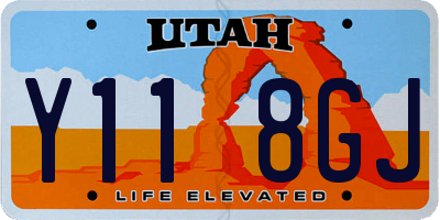UT license plate Y118GJ