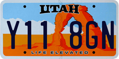 UT license plate Y118GN