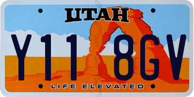 UT license plate Y118GV