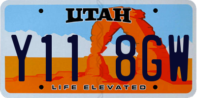 UT license plate Y118GW