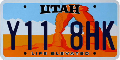 UT license plate Y118HK