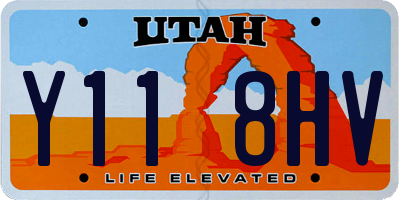UT license plate Y118HV