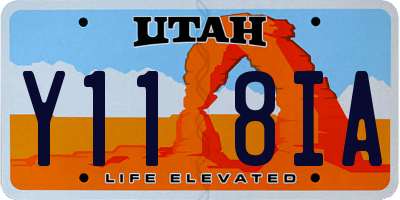 UT license plate Y118IA