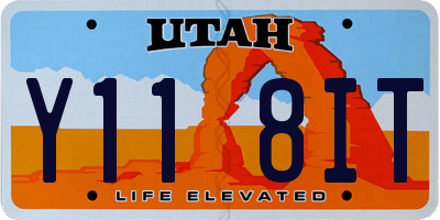 UT license plate Y118IT