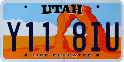UT license plate Y118IU