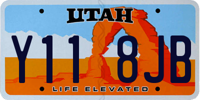 UT license plate Y118JB