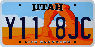 UT license plate Y118JC