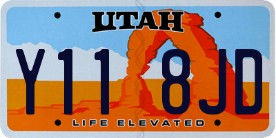 UT license plate Y118JD