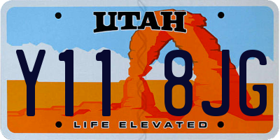 UT license plate Y118JG