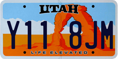 UT license plate Y118JM