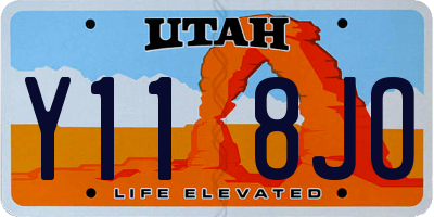 UT license plate Y118JO