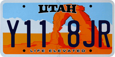 UT license plate Y118JR