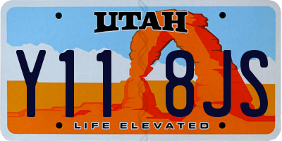 UT license plate Y118JS