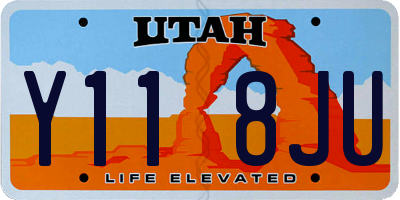 UT license plate Y118JU