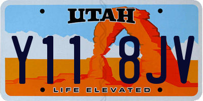 UT license plate Y118JV