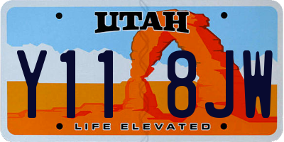 UT license plate Y118JW