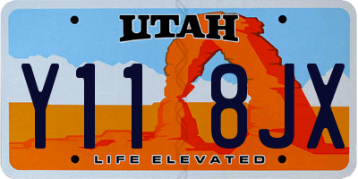 UT license plate Y118JX
