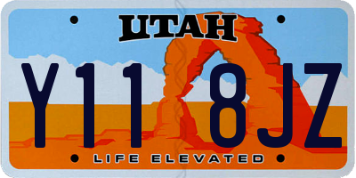UT license plate Y118JZ