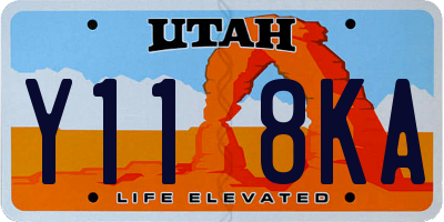 UT license plate Y118KA