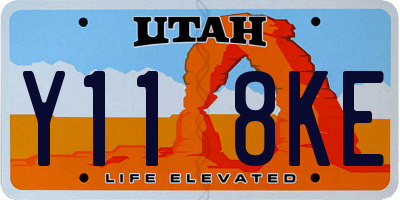 UT license plate Y118KE